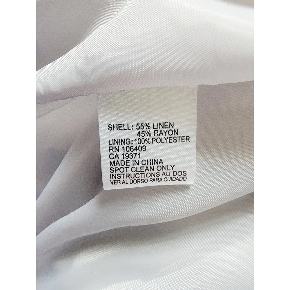 Tahari Arthur Levine Silver Glaze Linen Blend Blazer Jacket 18W NWT‎ RV $285